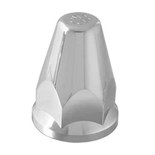 GG Grand General 10277SP 33 mm Chrome Plastic Push-On Lug Nut Cover w/Flange, 