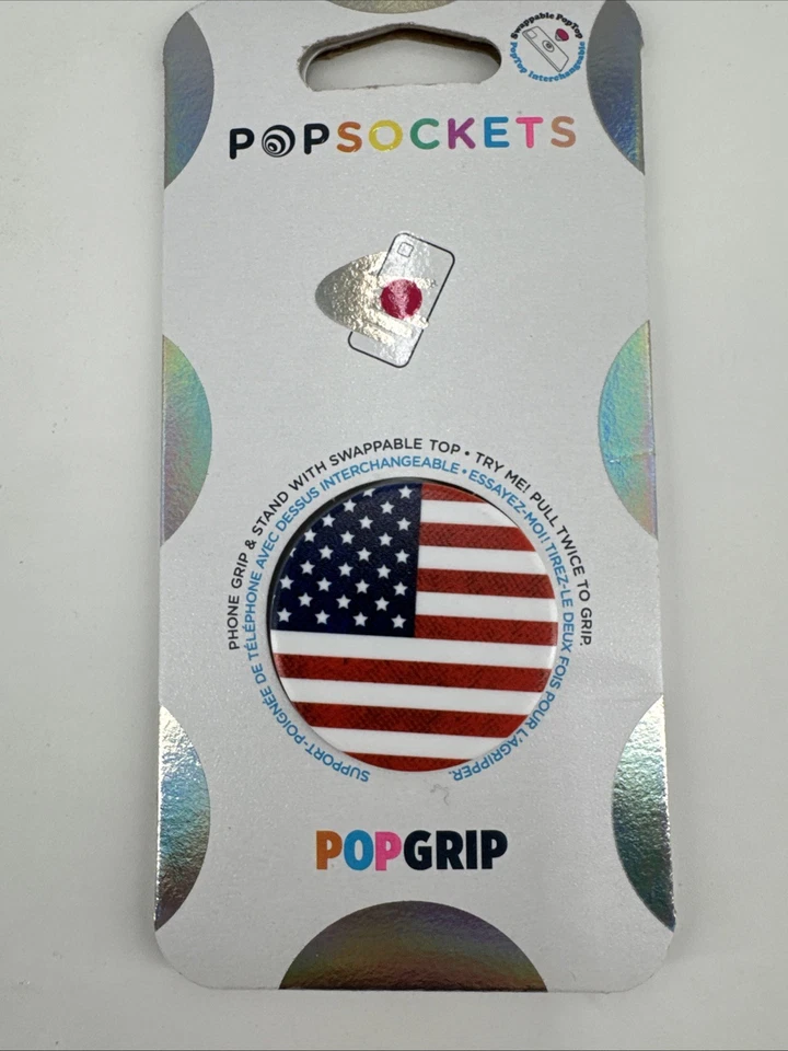 Pop Socket Phone Grip Enamel AMERICAN FLAG USA POPGRIP PopSocket Premium NEW - Image 3 of 4