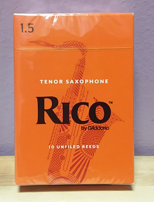Rico By D'Addario Tenor Saxophone Reeds ~ Strength #1.5 ~ New/Sealed Box of 10