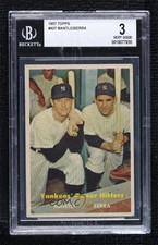 1957 Topps Yankees' Power Hitters ( ) Mickey Mantle Yogi Berra BGS 3 HOF 0q3