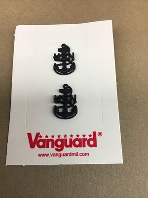 Vanguard NAVY COLLAR DEVICE: E-7 CORPSMAN OR SEABEE SMALL (Black) (Pair) UM