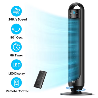 #ad DREO Tower Fans for Home Bladeless Fan with Remote Oscillating Quiet Bedroom $46.00