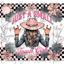 20oz Skinny Wrap Small Town Girl Western Sublimation Transfer Ready To Press