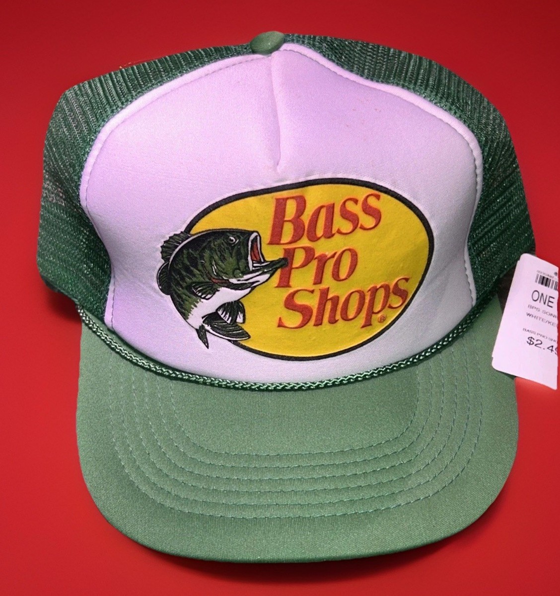 Original 80s Vintage BASS PRO SHOPS USA RARE New Snapback Trucker