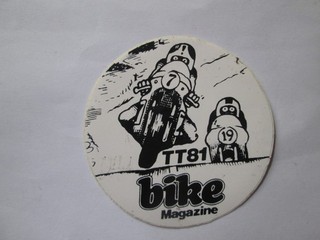 OLD TT 81 BIKE MAGAZINE ORIGINAL STICKER