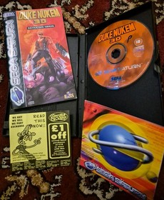 Sega Saturn MK-80200A PAL Console - Controllers, Hulk And Duke Nukem 3D Game