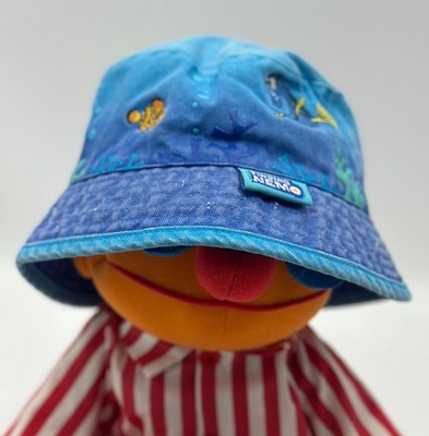 Vintage Disney Finding Nemo Bucket Hat Infant Size Blue Baby Toddler Sun Hat Y2K