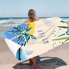 Microfiber Sand Free Beach Towel Quick Dry Lightweight 31x63 Inch Pool