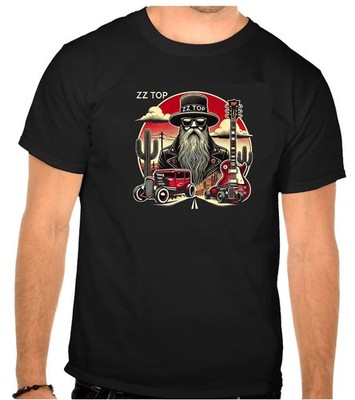 ZZ TOP ZZTOP Rock Music Logo schwarz T-Shirt -1395