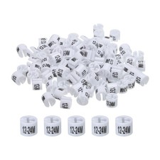 Clothes Hanger Marker 12-24M, White Colored Hanger Sizer Garment Tag, 100pcs