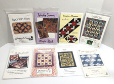 Lot of 8 Quilt Patterns Log Cabin Block Oriental Fans Provence Jungle  MORE