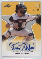 2020 Leaf Perfect Game National Showcase Yellow 14/25 Jason Hawkins Auto 6x9