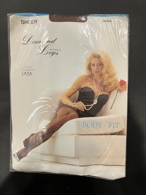 Diamond Legs brown sheer pantyhose, Size M #lingerie #sheer #tights