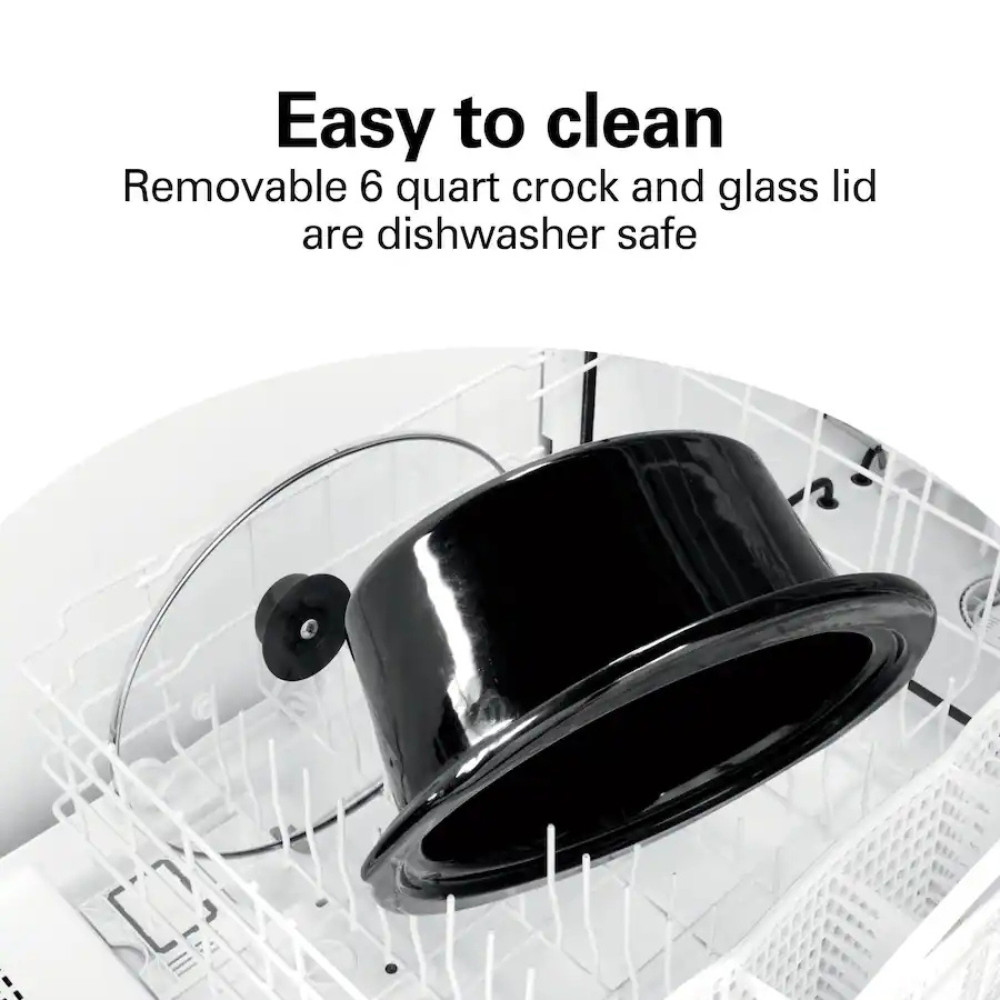 Hamilton Beach Programmable 6QT Slow Cooker with Probe Defrost - Stainless Steel