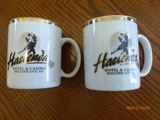HACIENDA CASINO BOULDER CITY NEVADA BEAUTIFUL COFFEE CUPS GREAT FOR COLLECTION!