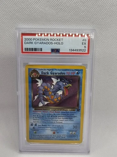 2000 Pokemon Team Rocket #8 DARK GYARADOS-HOLO PSA 5