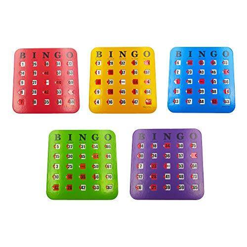 Shutter Slide Bingo Cards - 5 Pack Multi Color Extra Thick Stitched easy rea - Picture 2 of 7