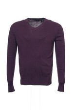 NWT Sean John Purple Cable Knit V-Neck Sweater S 70