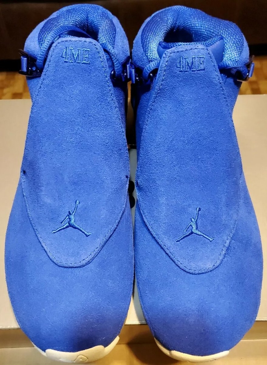 Nike Air Jordan 18 Retro Racer Blue Suede (2018) MENS AA2494 401