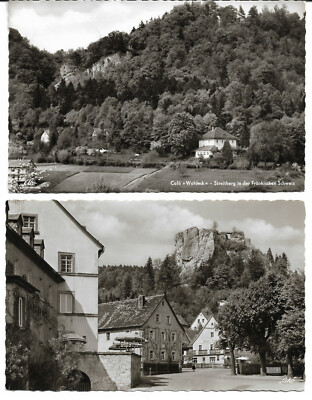AK 2x  Streitberg / Wiesenttal '' Ortsbild/ Cafe-Pension Waldeck '' Fränk.Schweiz 