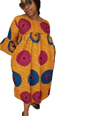 african print cotton dress Winda African Print Midi Dress - African Clothing in USA | MYTRIBENG 3XL / REGULAR
