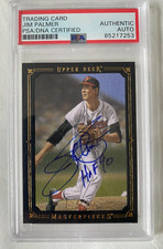 Jim Palmer signed 2008 UD Masterpieces black frame w/HOF PSA Authentic