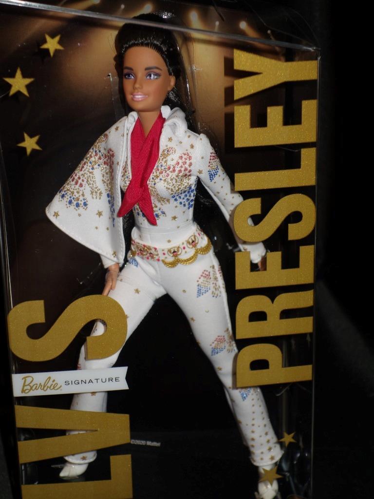 Barbie Signature Elvis Presley Barbie Doll In“American Eagle” Jump suit  GTJ95