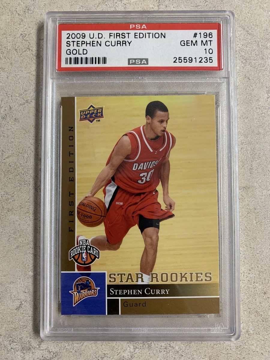 2009 UD First Edition GOLD Stephen Curry Rookie; PSA 10 GEM MINT