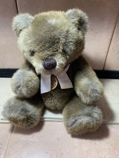 Vintage 13" 1986 DAKIN Brown Jointed BARON Bear Limited Edition With Tag Bow