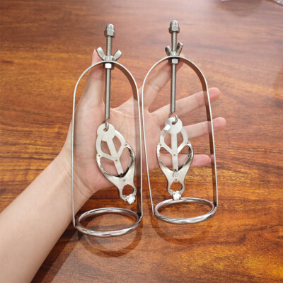 BDSM Steel Breast Nipple Clamps Clit Glass Anal Vaginal Plug BDSM Sex Toys  | eBay