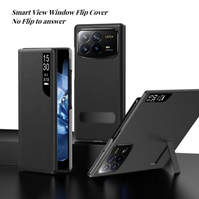 Luxury Smart View Preminum leather Flip Cover stand Case For Xiaomi Mix Fold 4