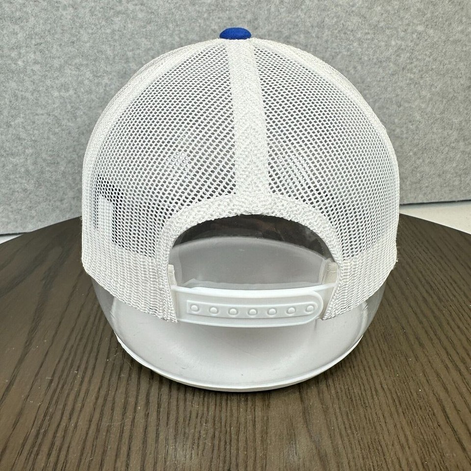 Aquatics and Exotics SportTek Hat Cap Snapback Adjustable Blue White Mesh Back eBay