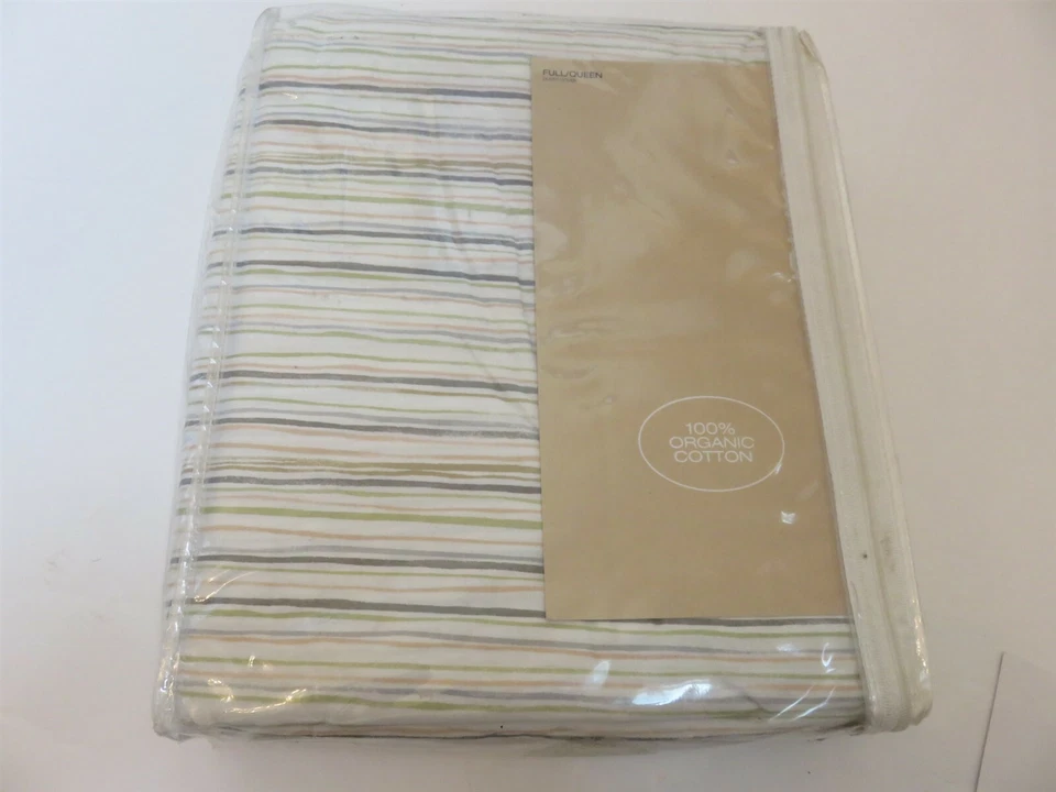 Juego de edredón DKNY Pure Comfort a rayas orgánico 8P Queen nuevo Foto 3 de 4