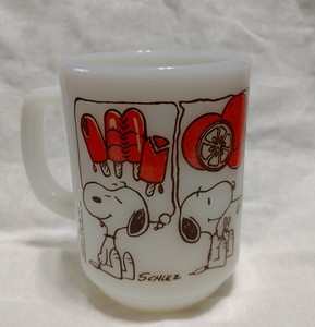 Vintage Fire King 1958 Snoopy Sweet Dreams Ice Cream Popsicle Mug Ebay