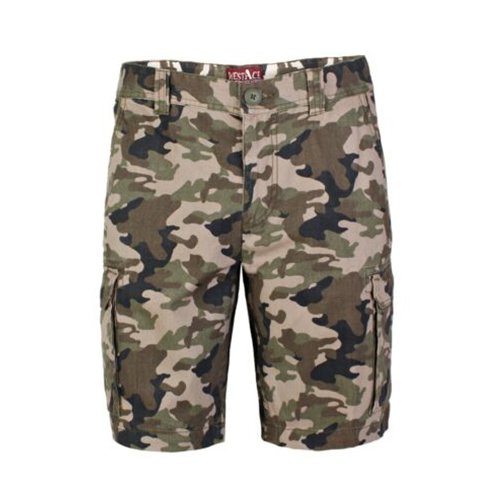 Mens Camouflage Cargo Combat Shorts Army Work Casual Cotton