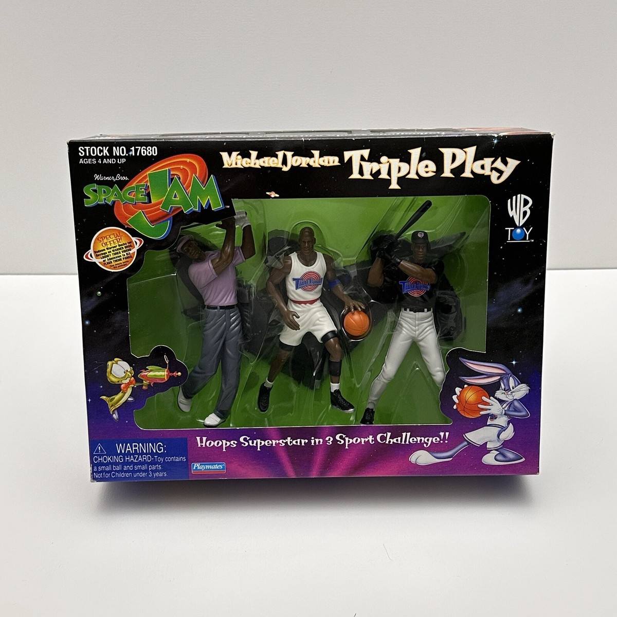 スポーツ SPACE JAM Michael Jordan Triple Play Vintage Playmates Space Jam - Michael Jordan Triple Play