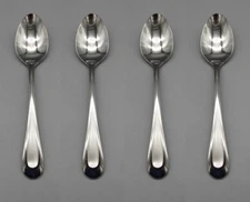 SET OF FOUR - Oneida 18/8 Stainless Flatware SATIN SAND DUNE Teaspoons NEW