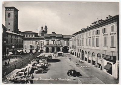 REGGIO EMILIA - PIAZZA PRAMPOLINI AND TOWN HALL - TRAVEL 1965 -14593-