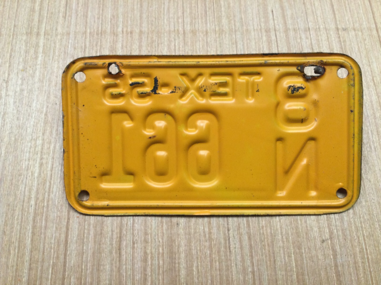 VINTAGE 1955 TEXAS MOTORCYCLE LICENSE PLATE eBay