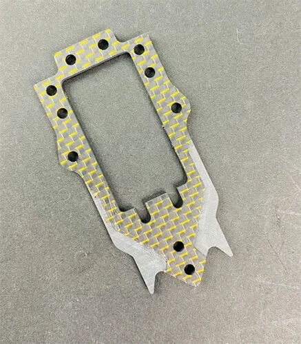 3RACING SAK-D554 Graphite Servo Plate Gold / Green 1/10 RC D5 MR DRIFT CAR - Image 2 of 2