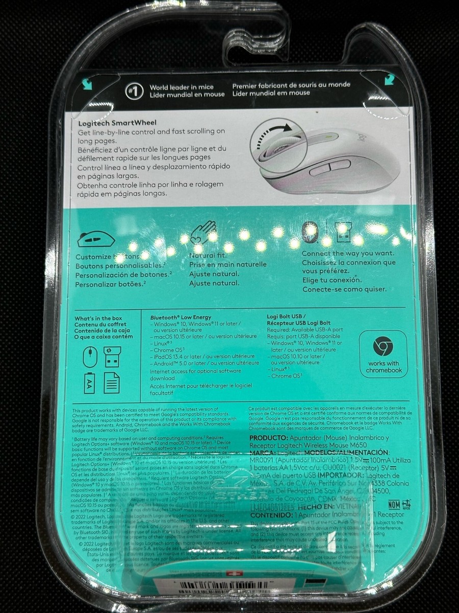 NEW LOGITECH SIGNATURE M650 WIRELESS MOUSE 910-006252 OFF WHITE 