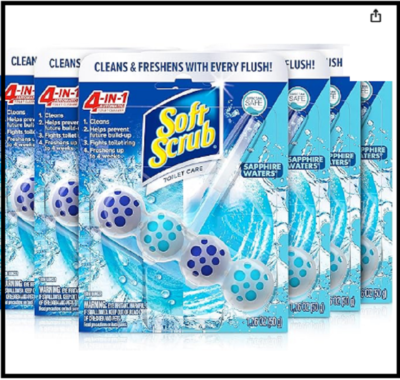 #ad #ad Soft Scrub 4 in 1 Rim Hanger Toilet Bowl Cleaner Sapphire Waters 6 Count $25.98