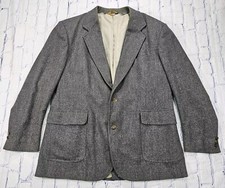 Pendleton Blazer Gray Wool VINTAGE Made In USA 90s MENS SIZE 46 LONG FLAWED 