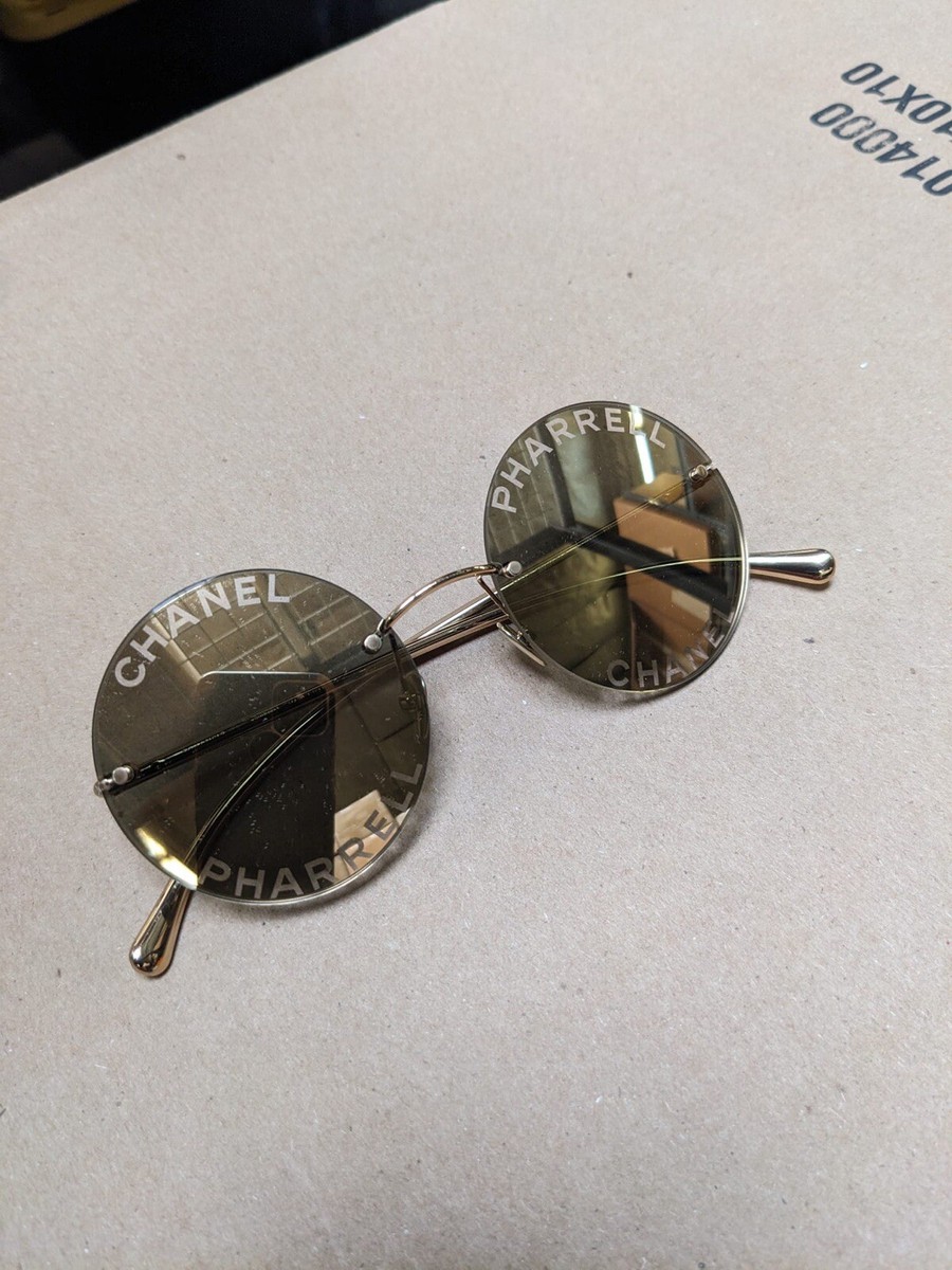 CHANEL X PHARRELL ROUND SUNGLASSES GOLD | eBay