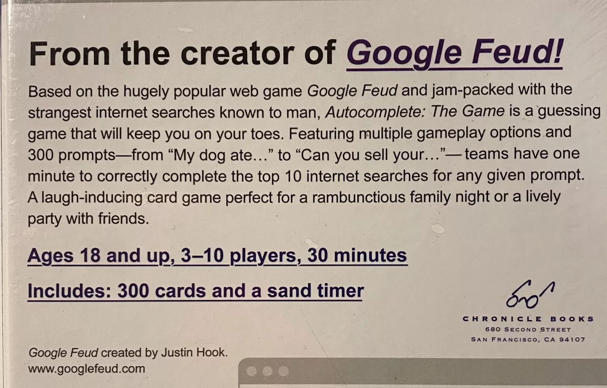 Autocomplete The Game From the Creator of Google Feud (NEW)