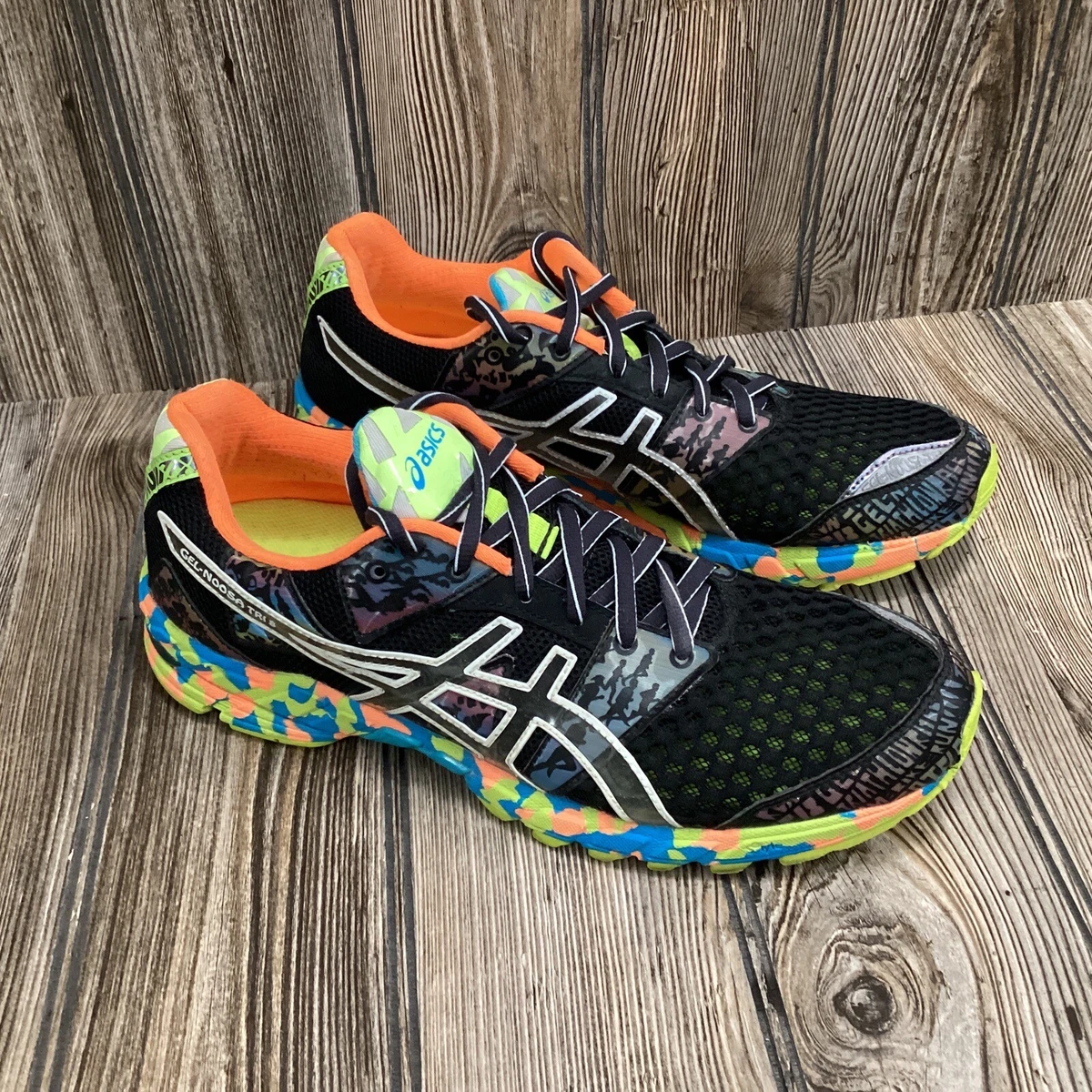 ASICS GEL Noosa Tri 8 Black Multicolor Running Shoes T306N Men s Size 9