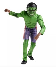NWT Disney Store Boys Size 9/10 Incredible Hulk Costume Dress Up