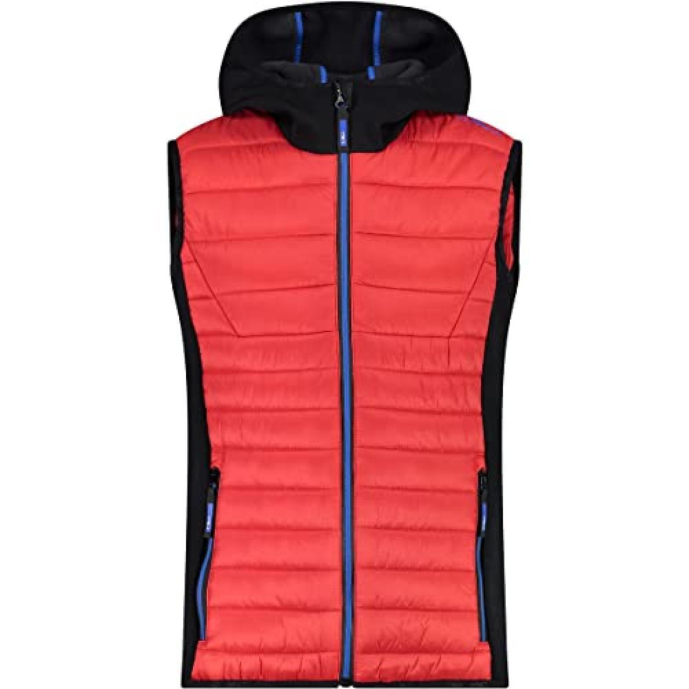 (TG. 104) CMP Gilet Ibrido Cappuccio Fisso Vest, Ferrari, 104 Bambini e Ragazzi