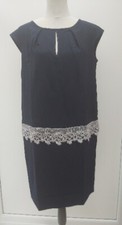 BNWT Stylish Mamas Size M 14 16 Navy Blue Maternity Dress Lace Fashion Wear New