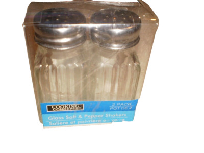 Cooking Concepts Glass Salt & Pepper Shakers Square 3.5''